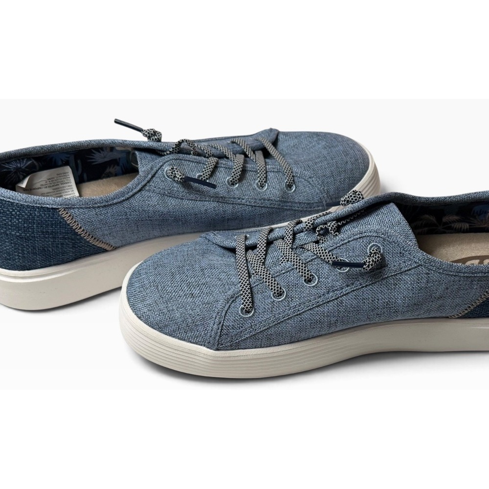 Hey Dude Linen Cody Craft Sneaker Shoe Women US 9 Casual Blue Western New